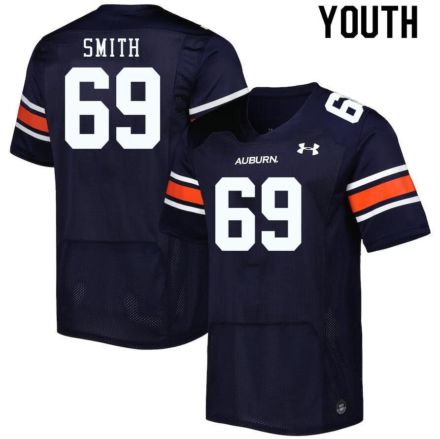 Youth Auburn Tigers #69 Colby Smith Navy 2023 College Stitched Football Jersey